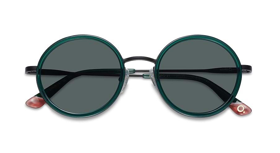 Das Bild zeigt die Sonnenbrille ALMAGRO von der Marke Etnia Barcelona in grün.
